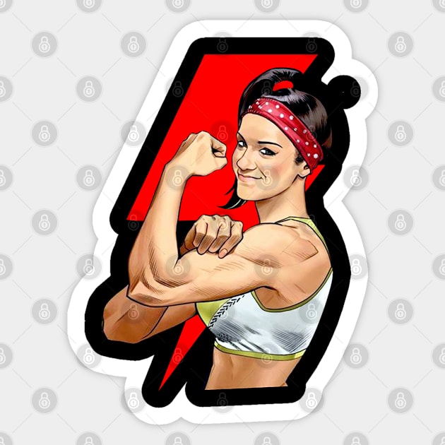 Strong Bayley Sticker by WildBrownies